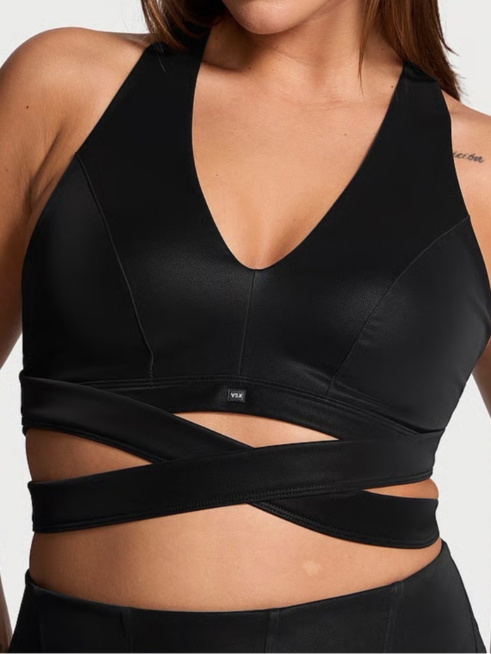 Victoria's Secret Black Crisscross Wrap Sports Bra